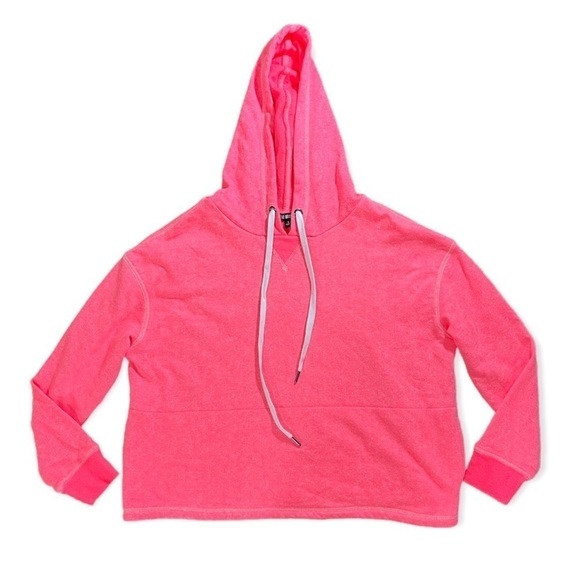 Steve Madden Neon Cropped Hoodie Sweatshirt sz S - Picture 2 of 11